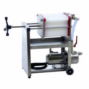 Filtro per vino 20 cartoni e piastre 20x20 AF20-pompa enologica-telaio/pompa acciaio INOX