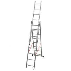 Scala alluminio telescopica Facal Stilo 3 rampe x 8 gradini - 5,1 mt. - allungabile