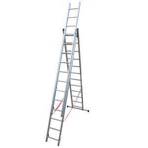 Scala alluminio telescopica Facal Stilo 3 rampe x 12 gradini - 8,18 mt. - allungabile