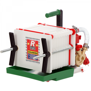 Rover Colombo 18 - Filtro per vino a cartoni e piastre con pompa enologica per filtrare vino