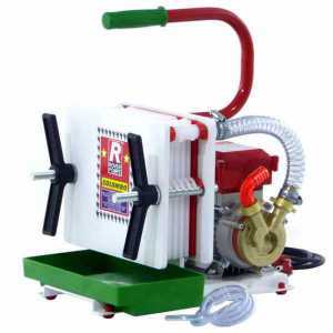 Rover Colombo 6 - Filtro per vino a cartoni e piastre - Pompa enologica per filtrare vino
